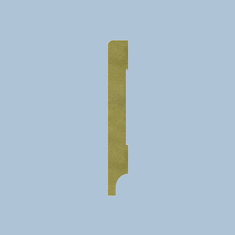 Gladde plint - 15 x 70 mm - Gegrond