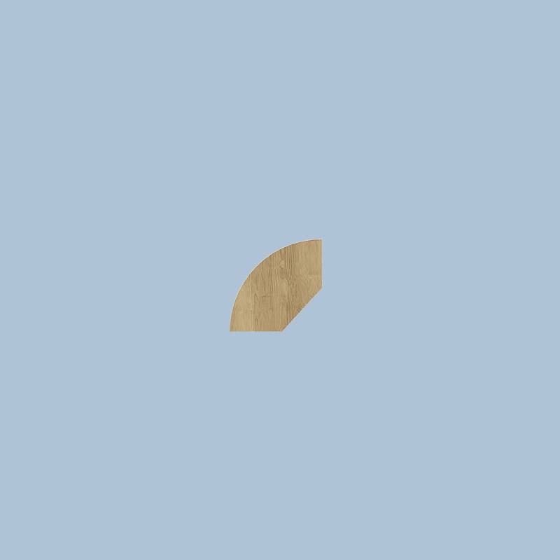 Hoeklijst Kwartrond - 12 x 12 mm