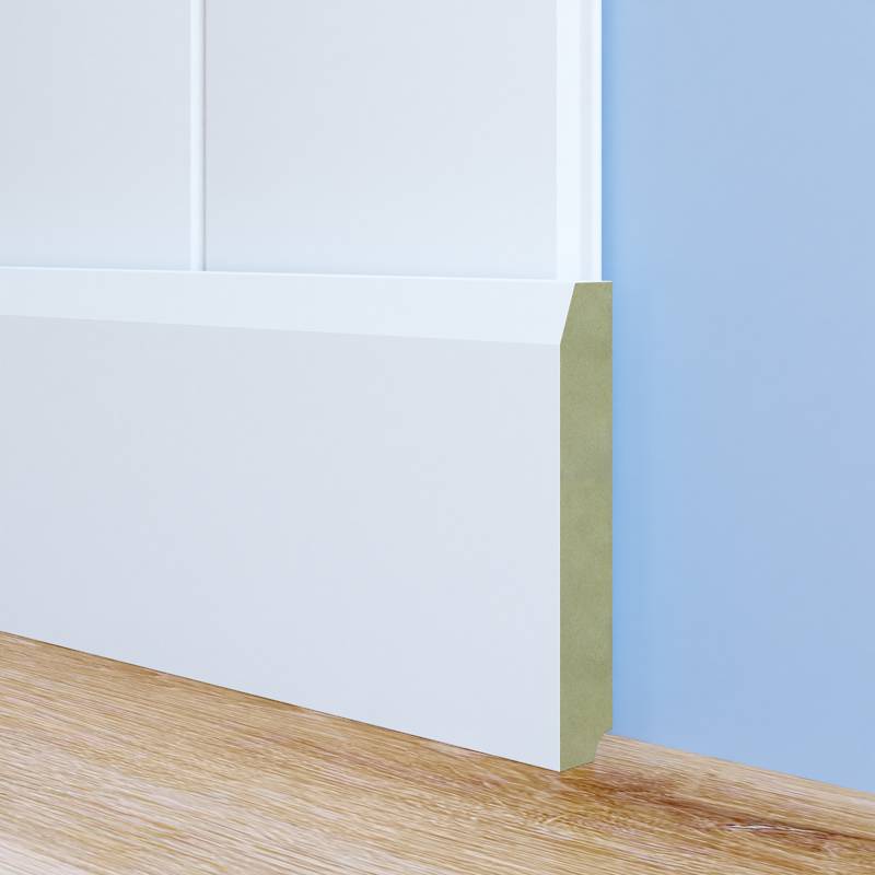 Plinthe inclinée pour lambris en MDF - mdf résistant à l\'humidité Plinthe inclinée pour lambris en MDF - mdf résistant à l\'humidité (1 product beschikbaar)