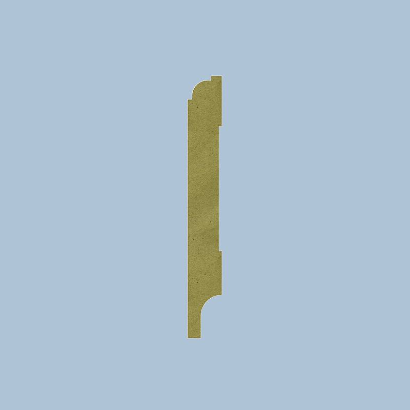 Kraal plint - 12 x 70 mm - Gegrond