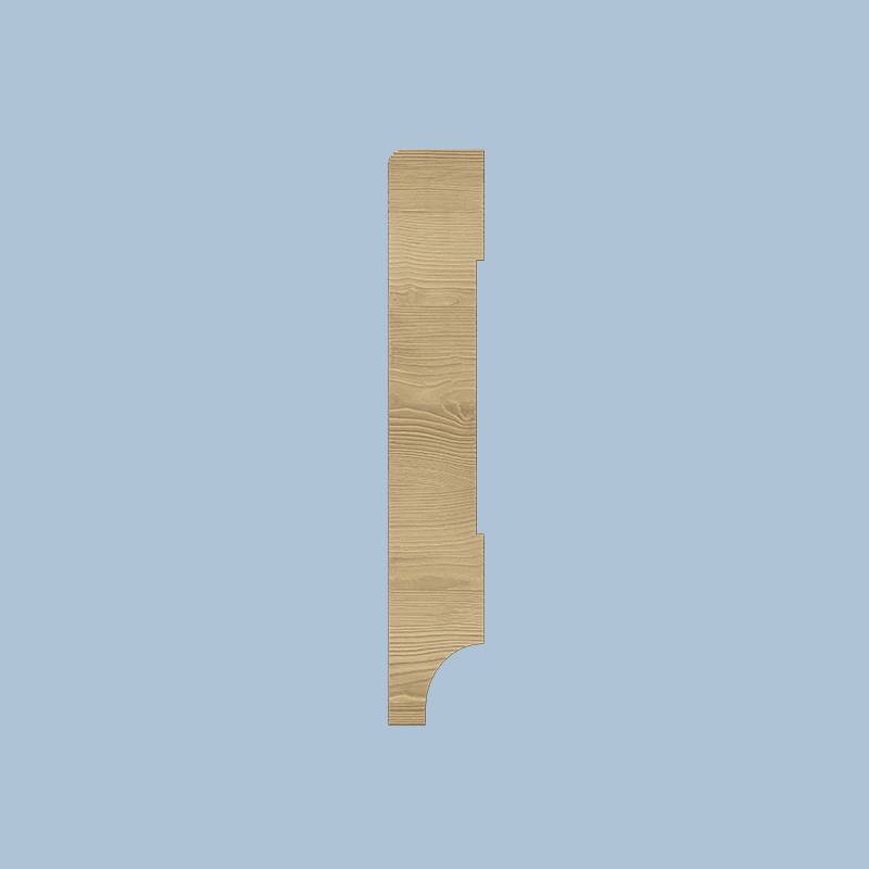 Gladde Plint - 15 x 70 mm - RAL 9010
