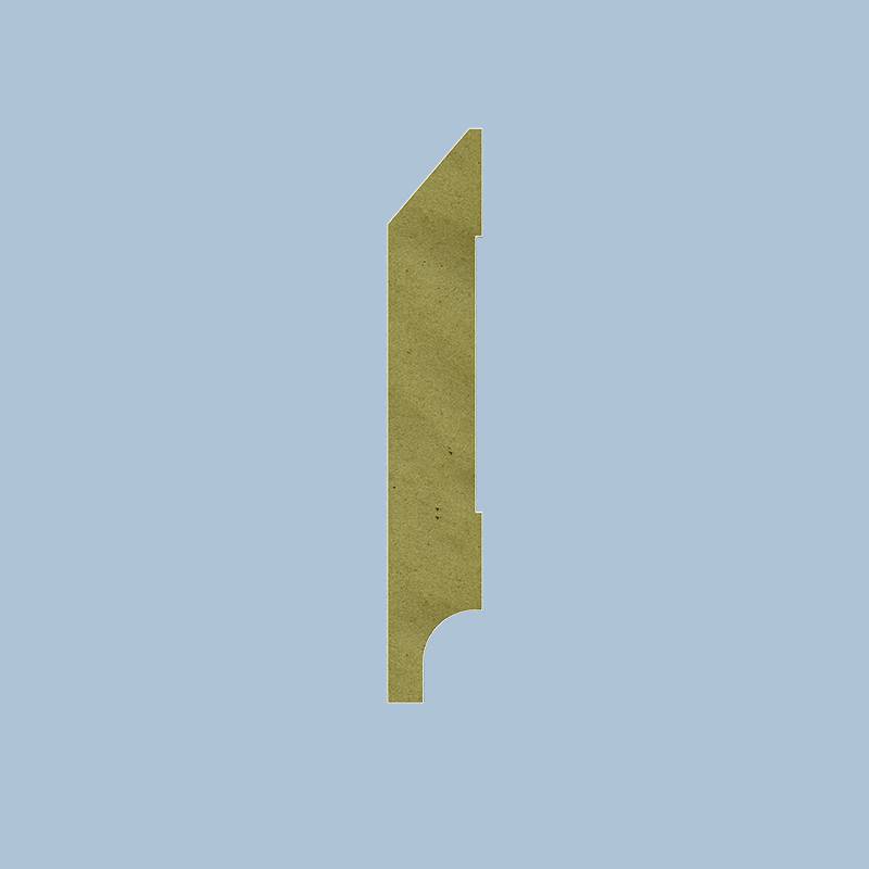 Moderne plint - 12 x 90 mm - Gegrond