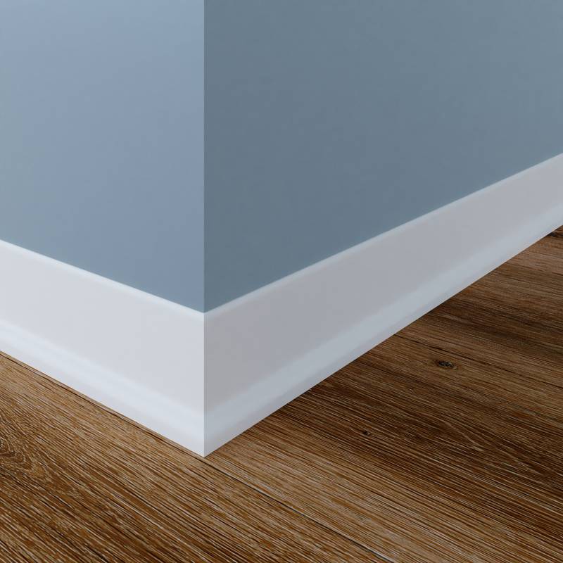 Dunne Plint - 9 x 70 mm -  Wit