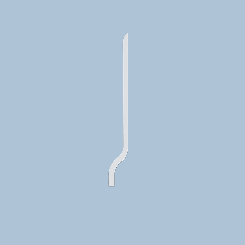 Dunne Plint - 9 x 70 mm -  Wit