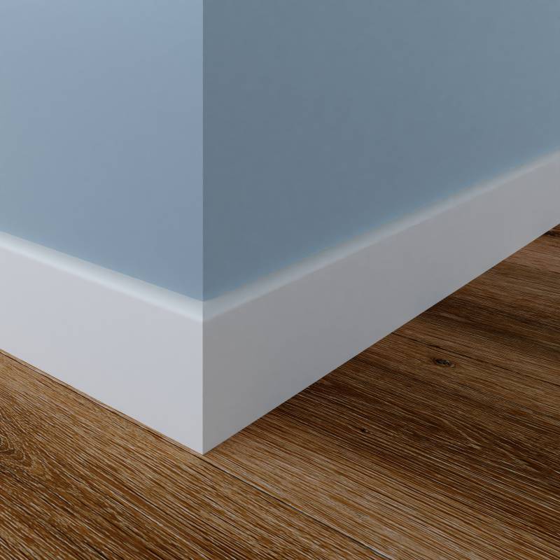 Massieve Plint - 9 x 75 mm -  Wit
